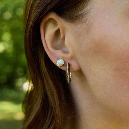 Moonrise Studs - Small - Opal
