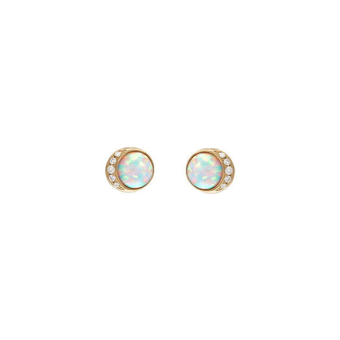 Moonrise Studs - Small - Opal