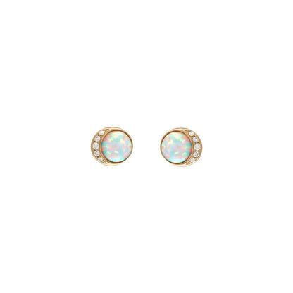 Moonrise Studs - Small - Opal