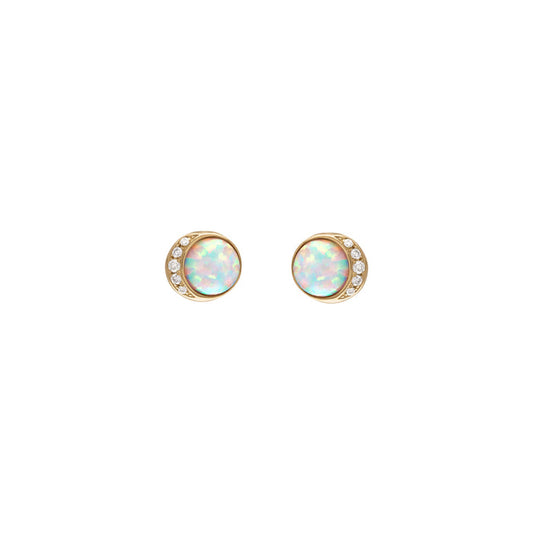 Moonrise Studs - Small - Opal