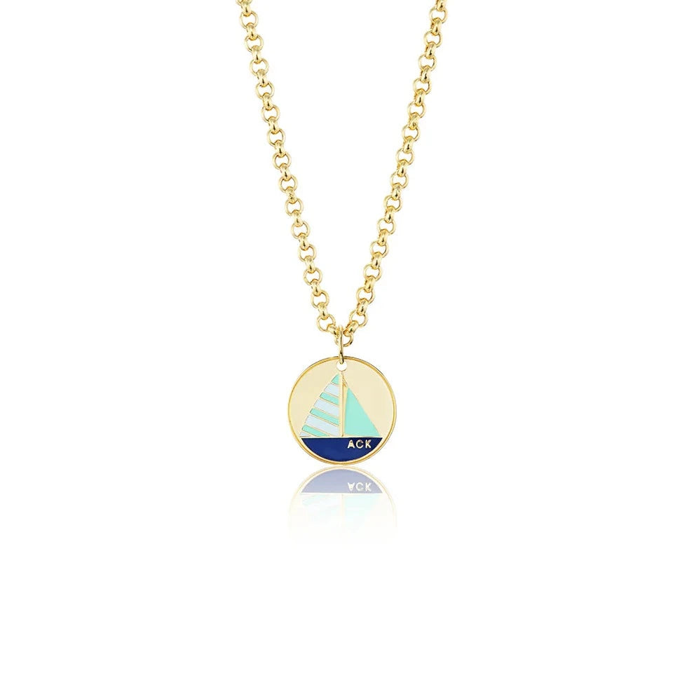 Sailboat Pendant - Ocean