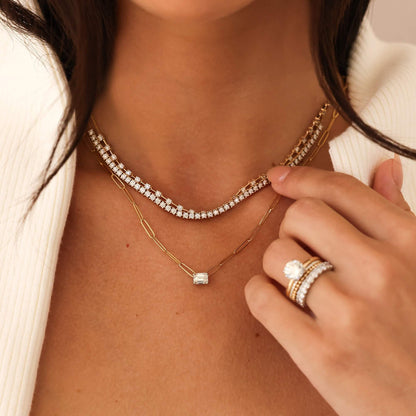 Ava Bea Tennis Necklace - 14k Yellow Gold