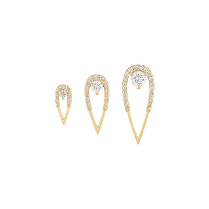 Peacock Stud Earrings - Mini - Diamond
