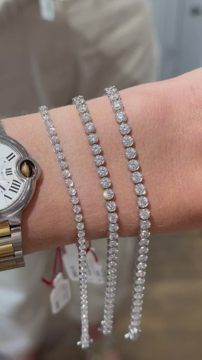 Bezel Prong Tennis Bracelet - 4ctw