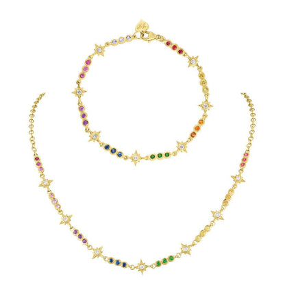 Rainbow Stars Necklace
