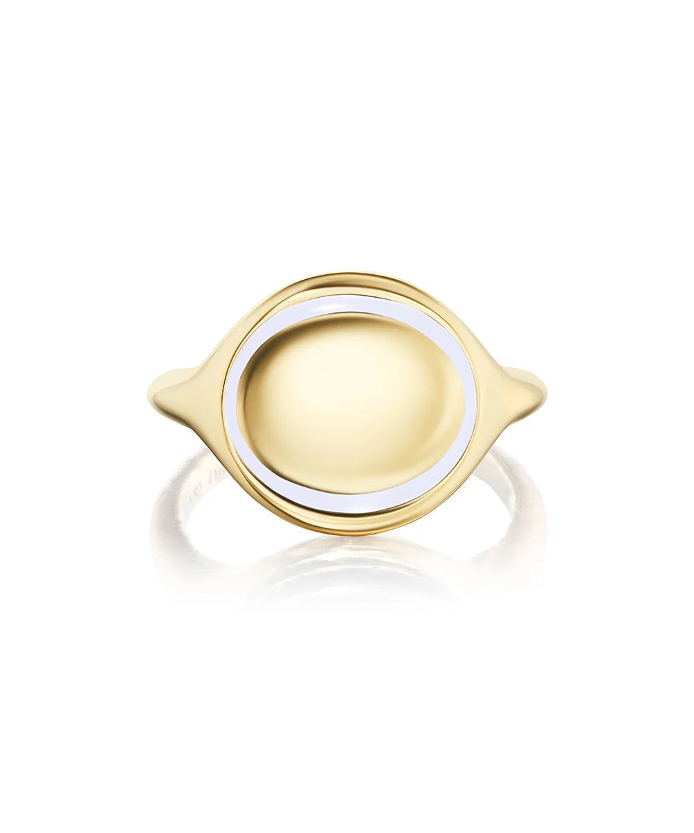 Corinna Enamel Signet Ring