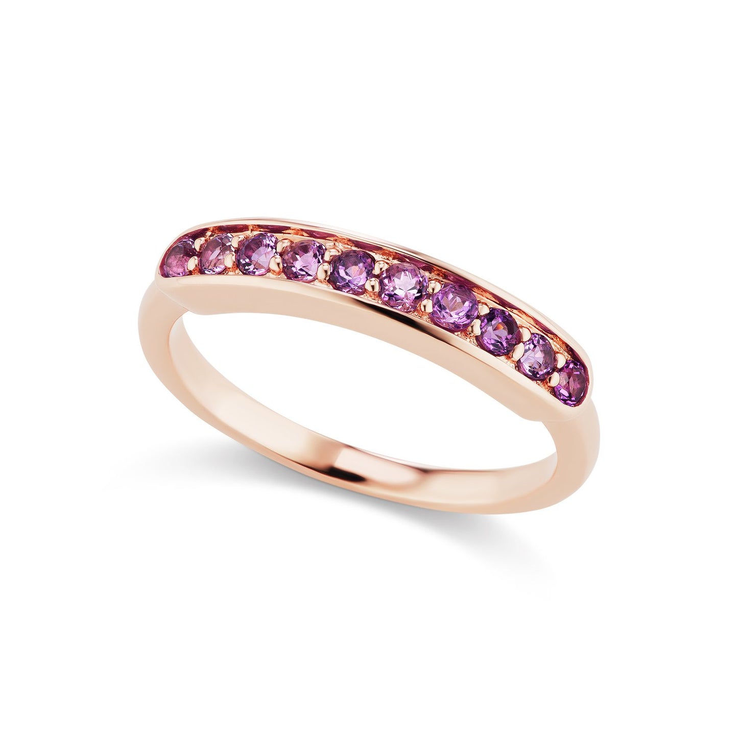 Cirque Half Eternity Band with Amethyst