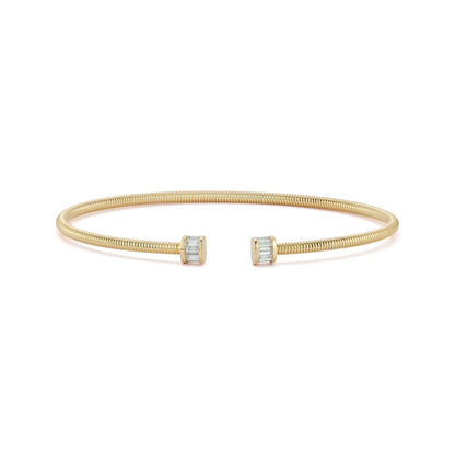 Sadie Pearl Flexi Cuff - 14k Yellow Gold