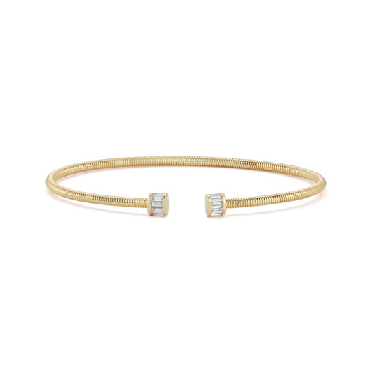 Sadie Pearl Flexi Cuff - 14k Yellow Gold