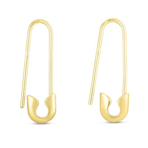 Safety Pin Earring 14k Yellow Gold