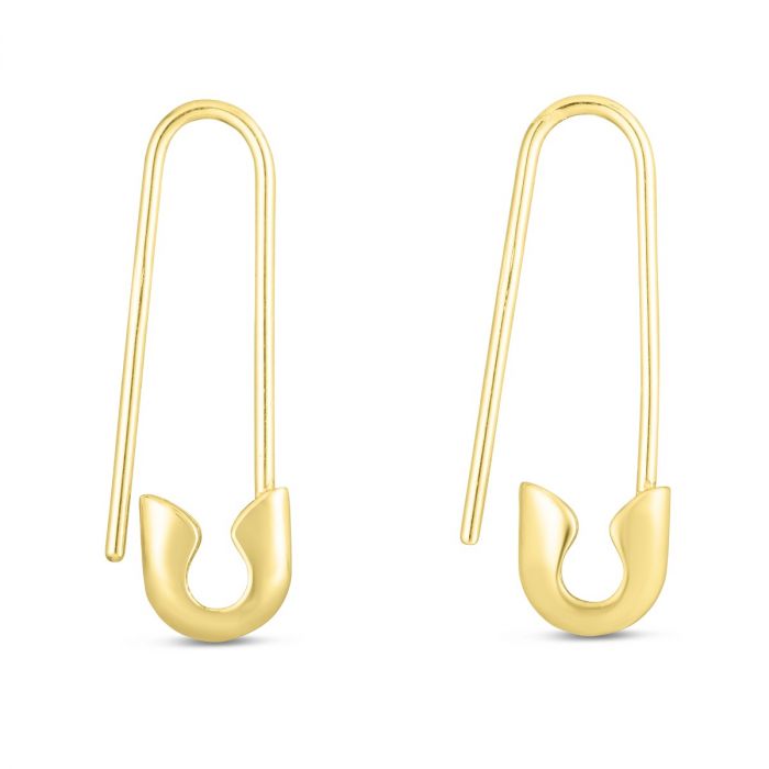 Safety Pin Earring 14k Yellow Gold