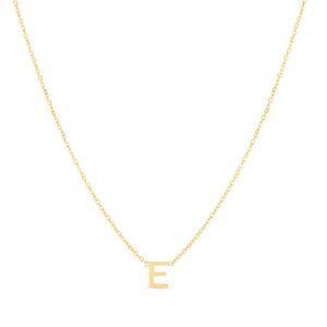 Mini Initial Necklace 14k Yellow Gold