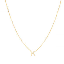 Load image into Gallery viewer, Mini Initial Necklace 14k Yellow Gold