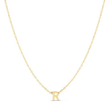 Load image into Gallery viewer, Mini Initial Necklace 14k Yellow Gold