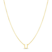 Load image into Gallery viewer, Mini Initial Necklace 14k Yellow Gold