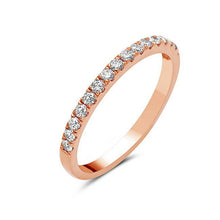 Load image into Gallery viewer, Halfway Diamond Band 14k Rose Gold