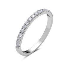 Load image into Gallery viewer, Halfway Diamond Band 14k White Gold