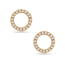 Load image into Gallery viewer, O Studs 14k Yellow Gold