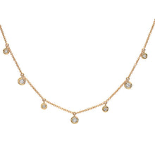Load image into Gallery viewer, Bezel Set Diamond Dangle Necklace