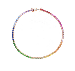 rainbow ombre tennis bracelet