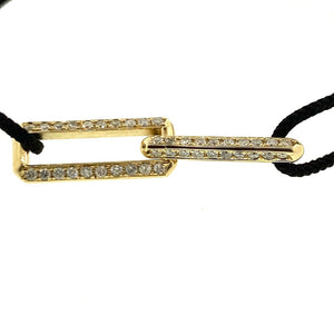 Gold Links Diamond Bracelet 14k Yellow Gold