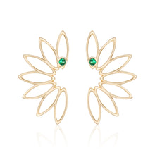 Load image into Gallery viewer, Magna Laurel Earrings with Emeralds