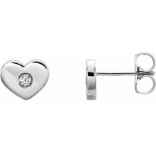 Load image into Gallery viewer, Heart Studs with Diamonds