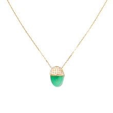 Load image into Gallery viewer, Found Cap Pendant Necklace - Chrysoprase &amp; Diamond