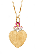 Load image into Gallery viewer, Hidden Heart Charm - Pink Sapphires