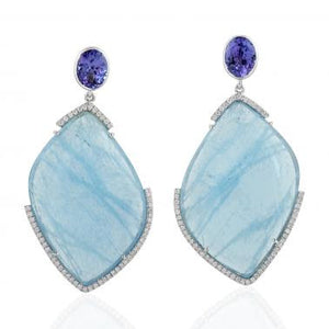 Aquamarine & Tanzanite Earrings