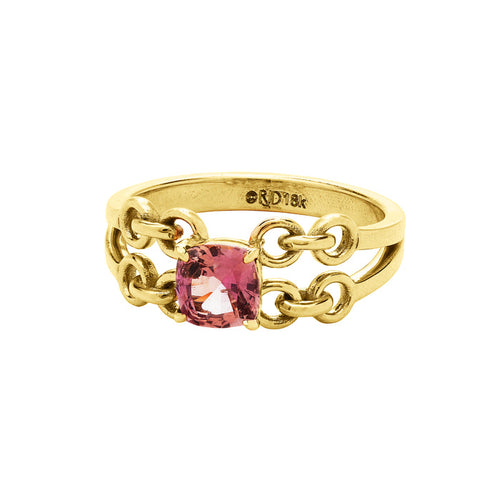 Signature Split Shank Pink Sapphire Ring