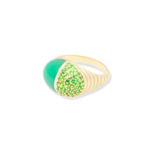 Load image into Gallery viewer, Found Cap Cocktail Ring - Chrysoprase &amp; Tsavorite