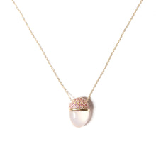 Load image into Gallery viewer, Found Cap Pendant Necklace - Rose Quartz &amp; Pink Sapphire