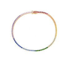 Load image into Gallery viewer, rainbow ombre tennis bracelet
