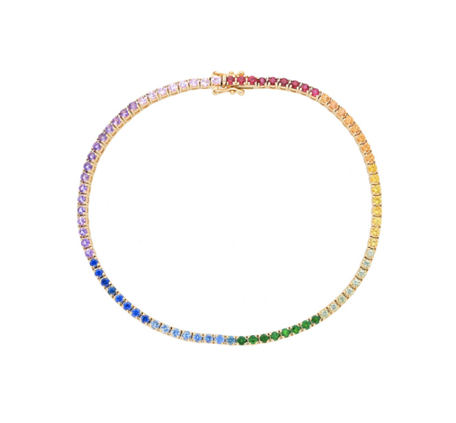 rainbow ombre tennis bracelet