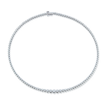 Load image into Gallery viewer, Graduating Bezel Set Diamond Tennis Necklace