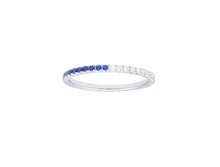 Load image into Gallery viewer, Diamond and Sapphire Eternity Band