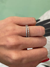 Load image into Gallery viewer, Diamond and Sapphire Eternity Band
