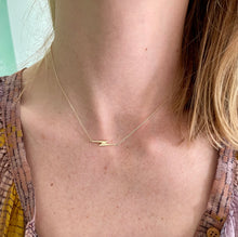 Load image into Gallery viewer, Lightning Bolt Necklace 14k Yellow Gold