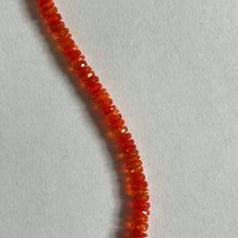 Load image into Gallery viewer, Orange Ethiopian Heishi Bead Necklace - 16&quot;