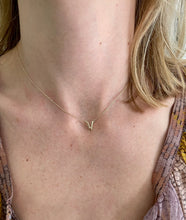 Load image into Gallery viewer, Initial Necklace 14k Solid Yellow Gold