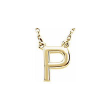 Load image into Gallery viewer, Initial Necklace 14k Solid Yellow Gold