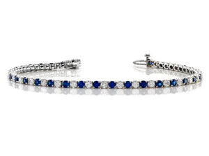 Diamond & Sapphire Tennis Bracelet